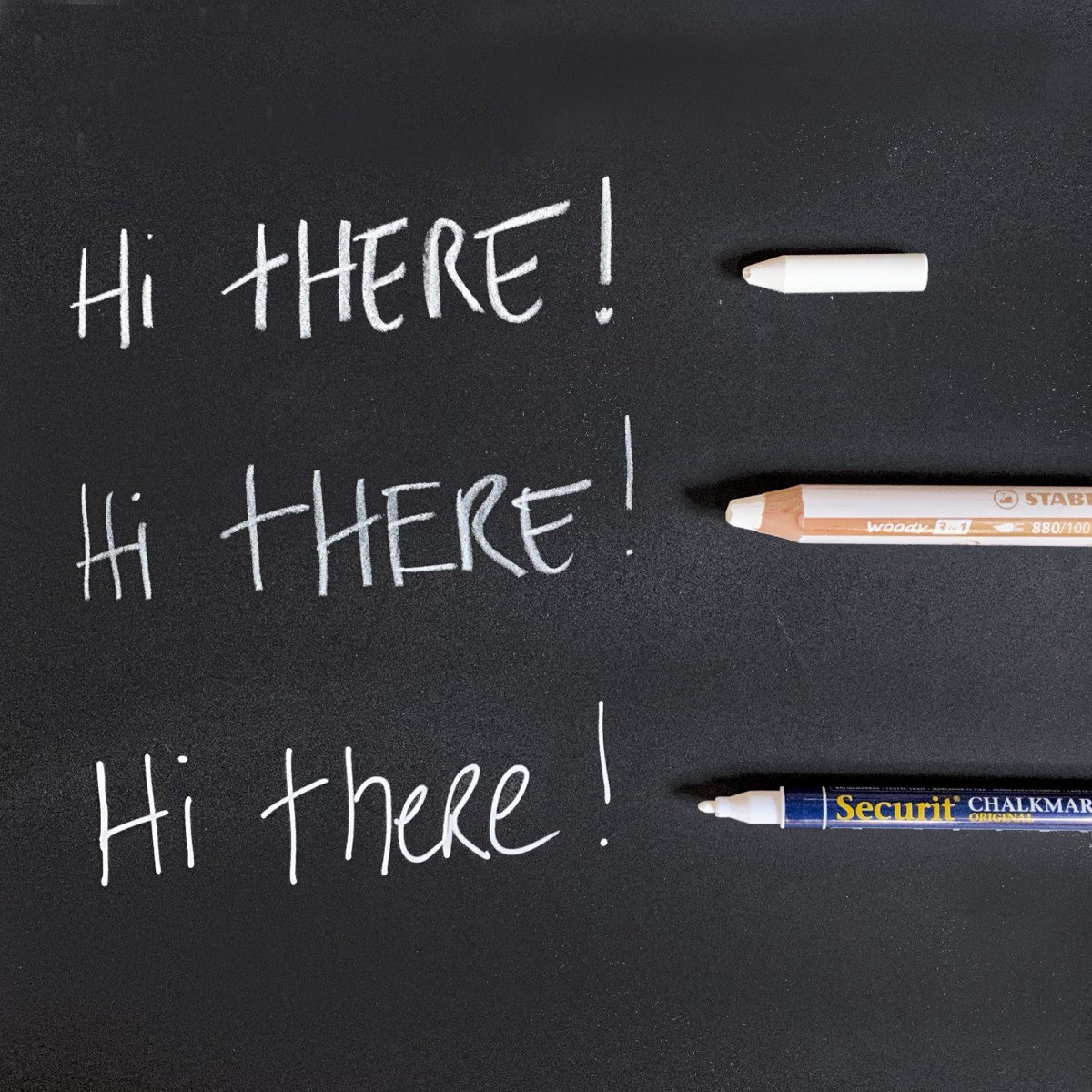 Magnetische krijtbord sticker van Groovy Magnets rechthoek zwart