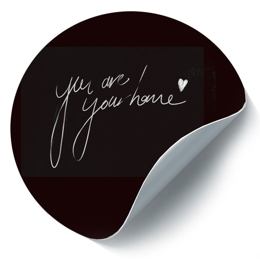 Magnetische krijtbord muursticker van Groovy Magnets zwart rond 60cm