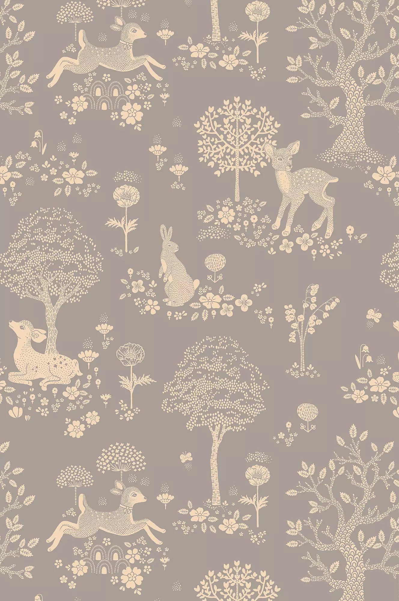Majvillan Wallpaper Summer Fields - Dusty Blue