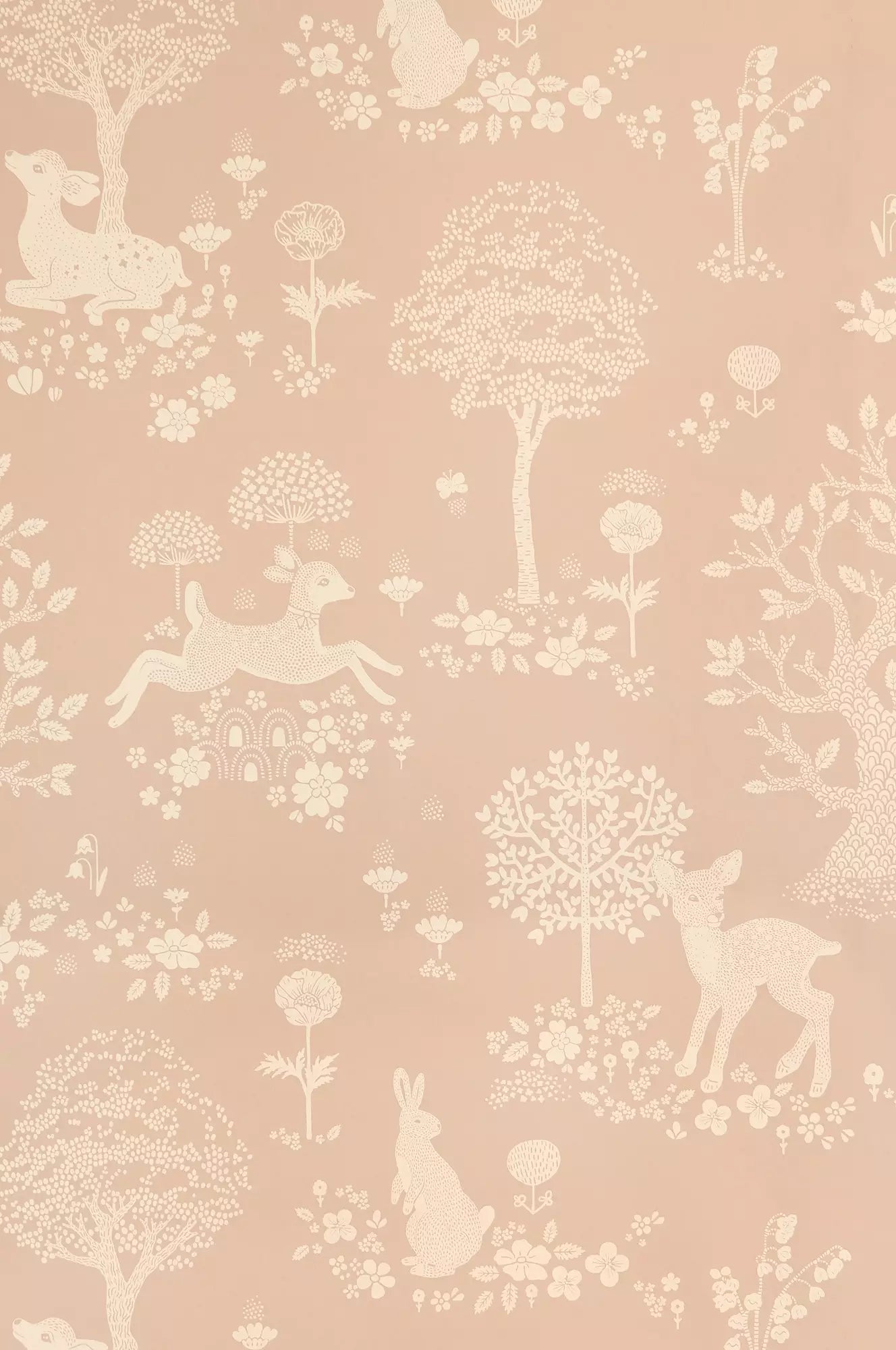 Majvillan Wallpaper Summer Fields - Powder Pink