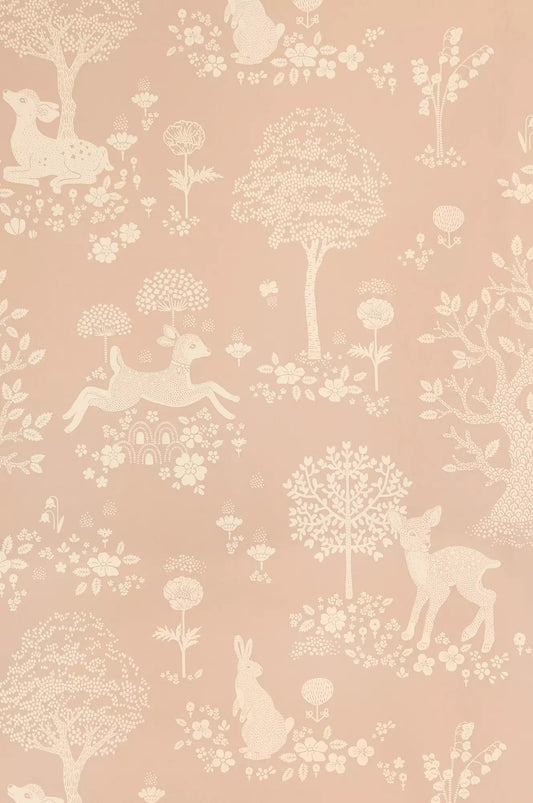 Majvillan Wallpaper Summer Fields - Powder Pink