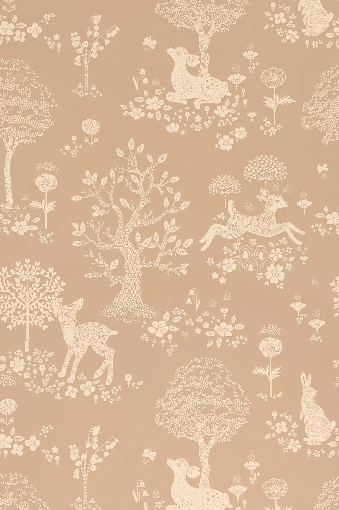 Majvillan Wallpaper Summer Fields - Soft Brown