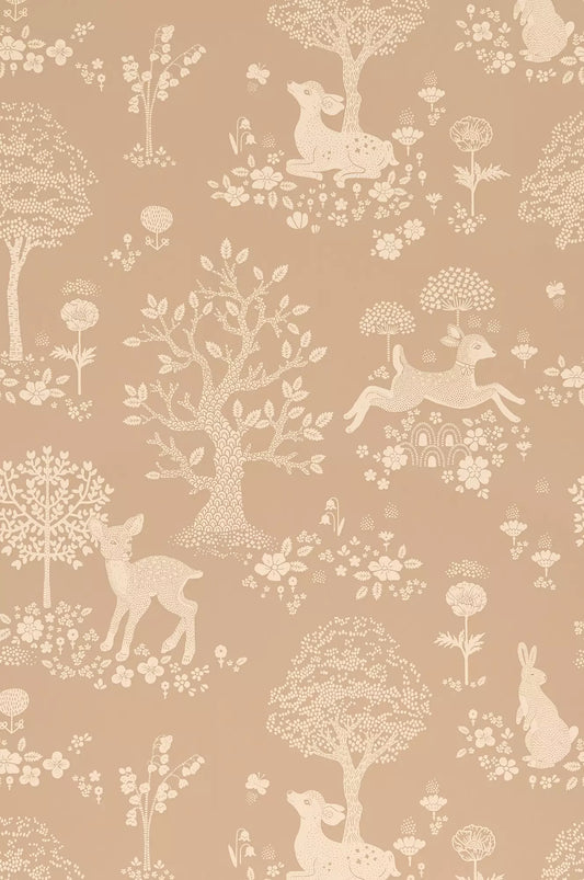 Majvillan Wallpaper Summer Fields - Soft Brown