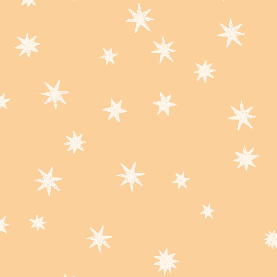 Joelle Wehkamp x Meet me at the wall sterren behang starry night voor de kinderkamer meisjeskamer babykamer buttercup geel
