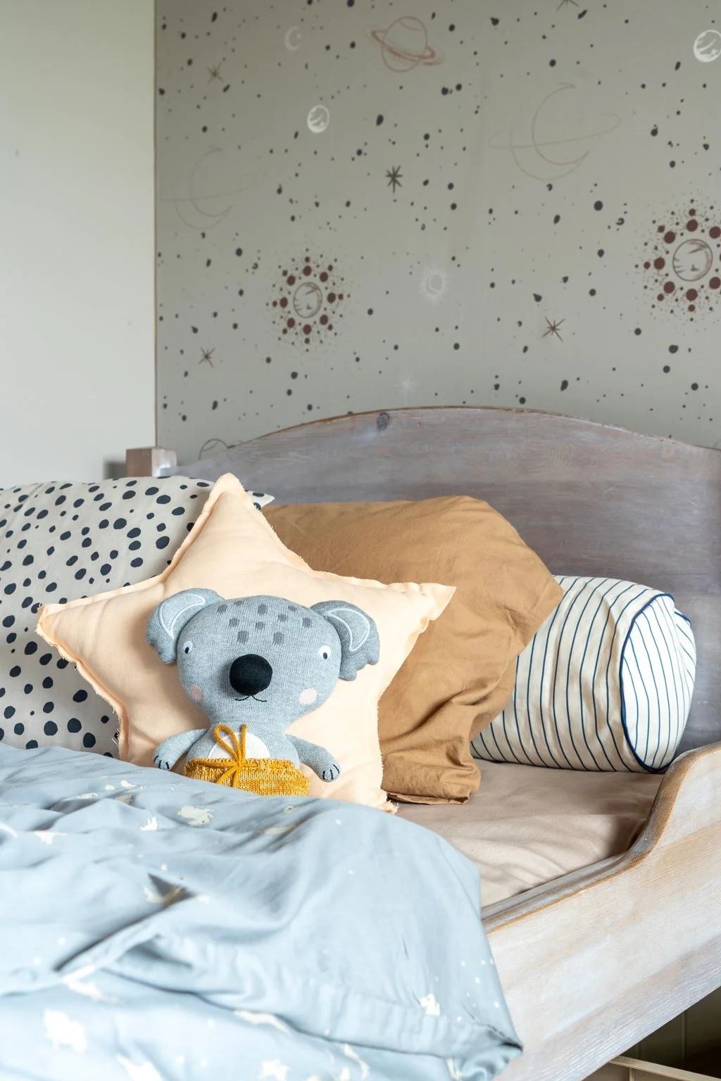 Little Amour ruimte behang voor de kinderkamer space stars groen
