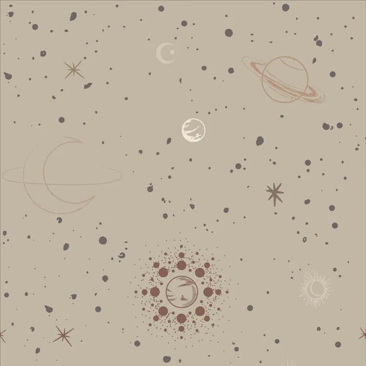 Little Amour ruimte behang voor de kinderkamer space stars groen