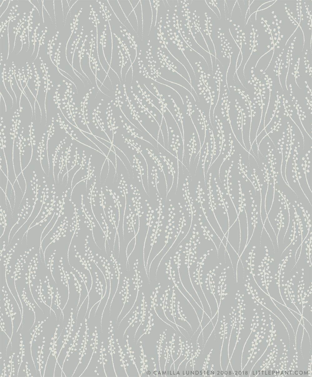 Littlephant meadow behang voor de neutrale kinderkamer en babykamer blauw mid blue 1474
