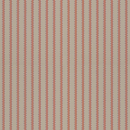 Langelid von Bromssen stitched stripe strepen behang voor de kinderkamer koraal roze zand