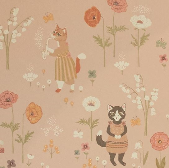 Majvillan behang meisjeskamer catwalk dusty sweet pink roze 153-03