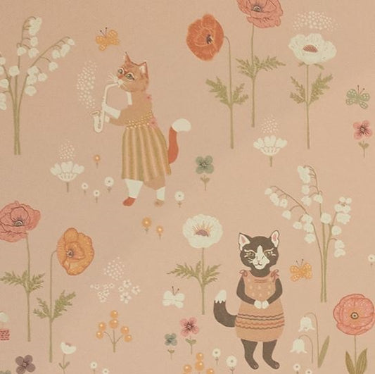 Majvillan behang meisjeskamer catwalk dusty sweet pink roze 153-03