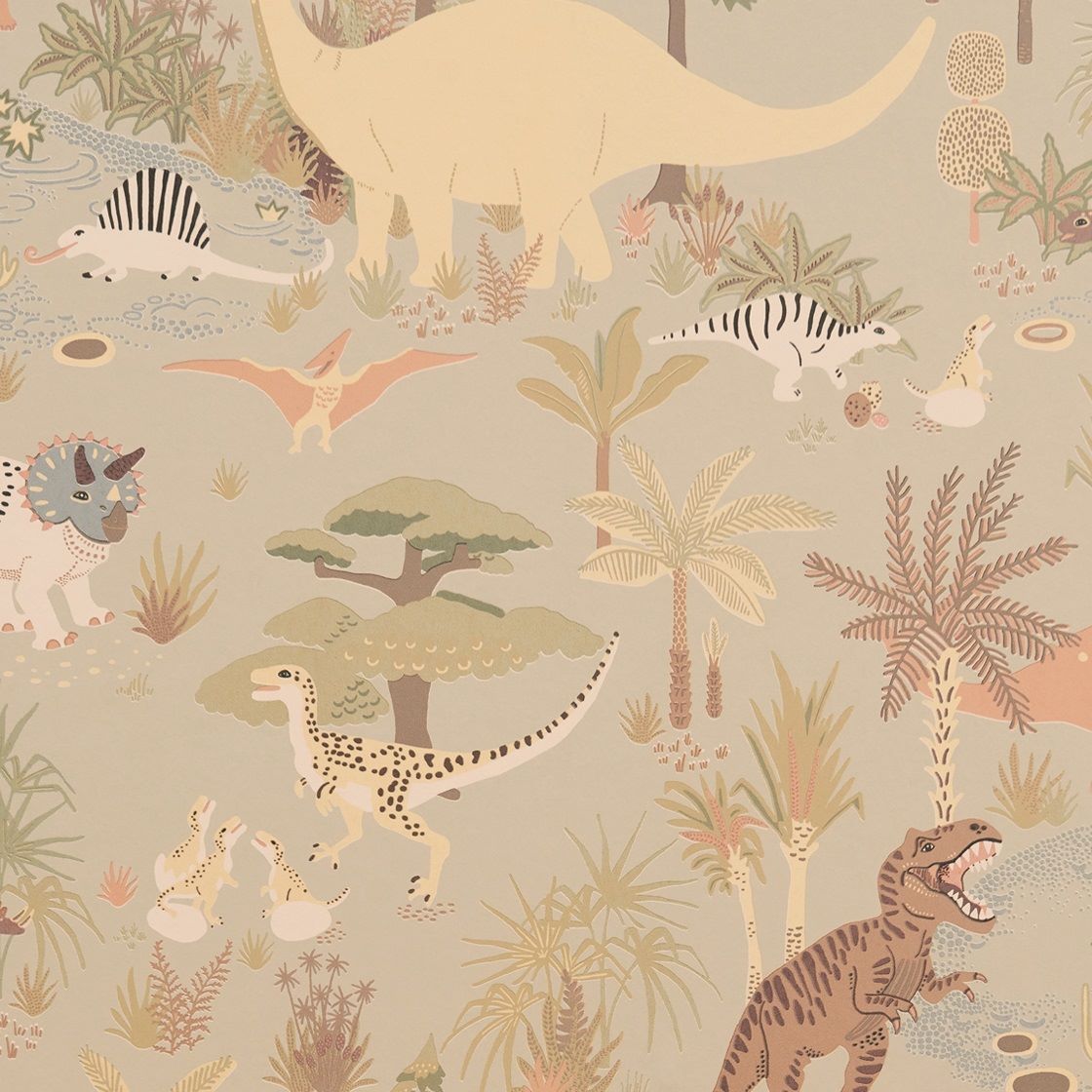 Majvillan dino behang Dinosaur vibes lichtgroen