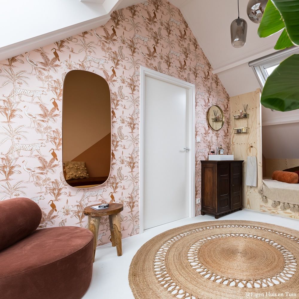 May and Fay Jungle Behang Blush