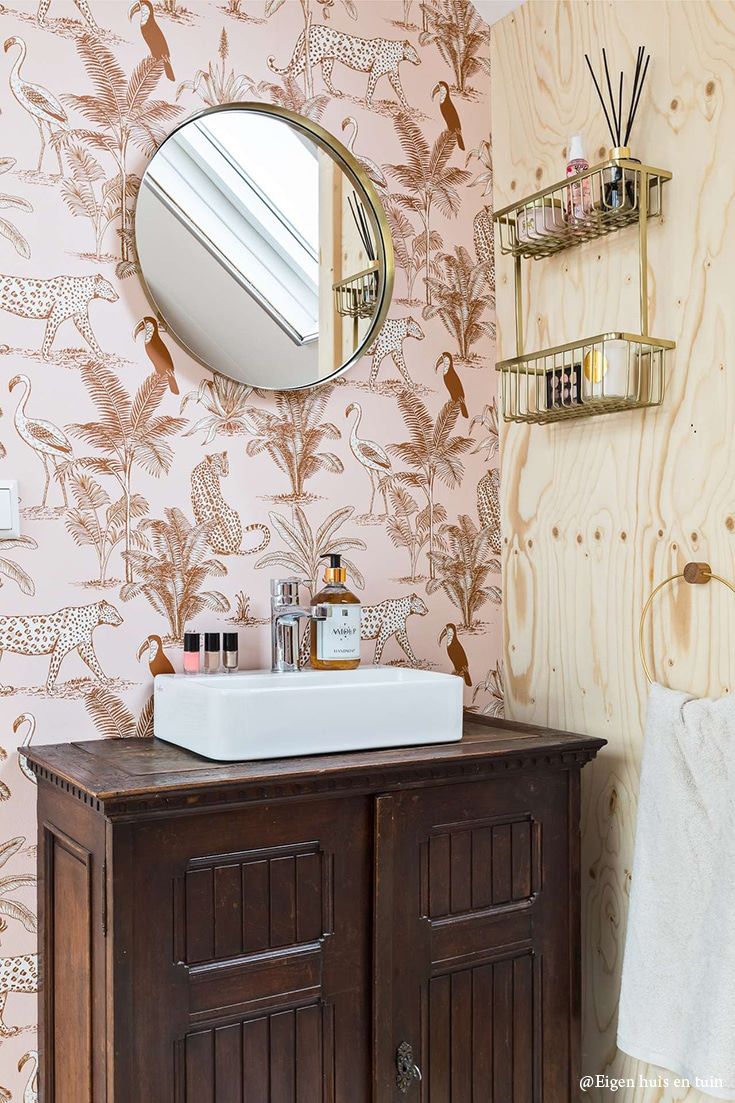 May and Fay Jungle Behang Blush