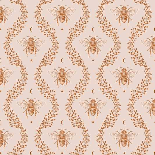 May and Fay behang voor de kinderkamer Bee Kind bijen beige