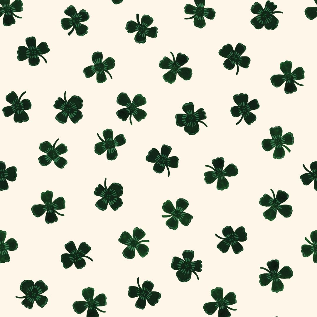 Joelle Wehkamp x Meet me at the wall lucky clover klavertjes behang voor de kinderkamer meisjeskamer groen