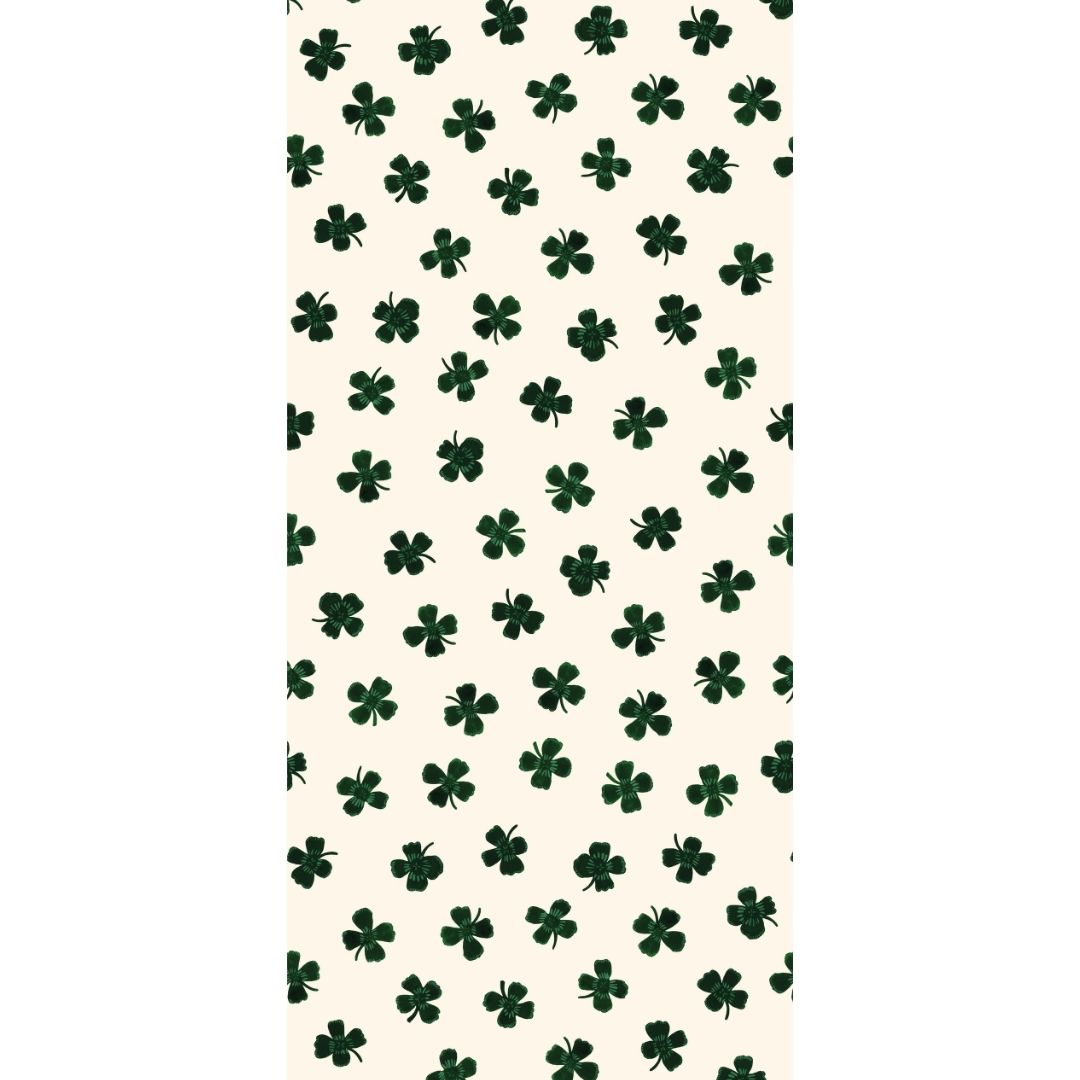 Joelle Wehkamp x Meet me at the wall lucky clover klavertjes behang voor de kinderkamer meisjeskamer groen
