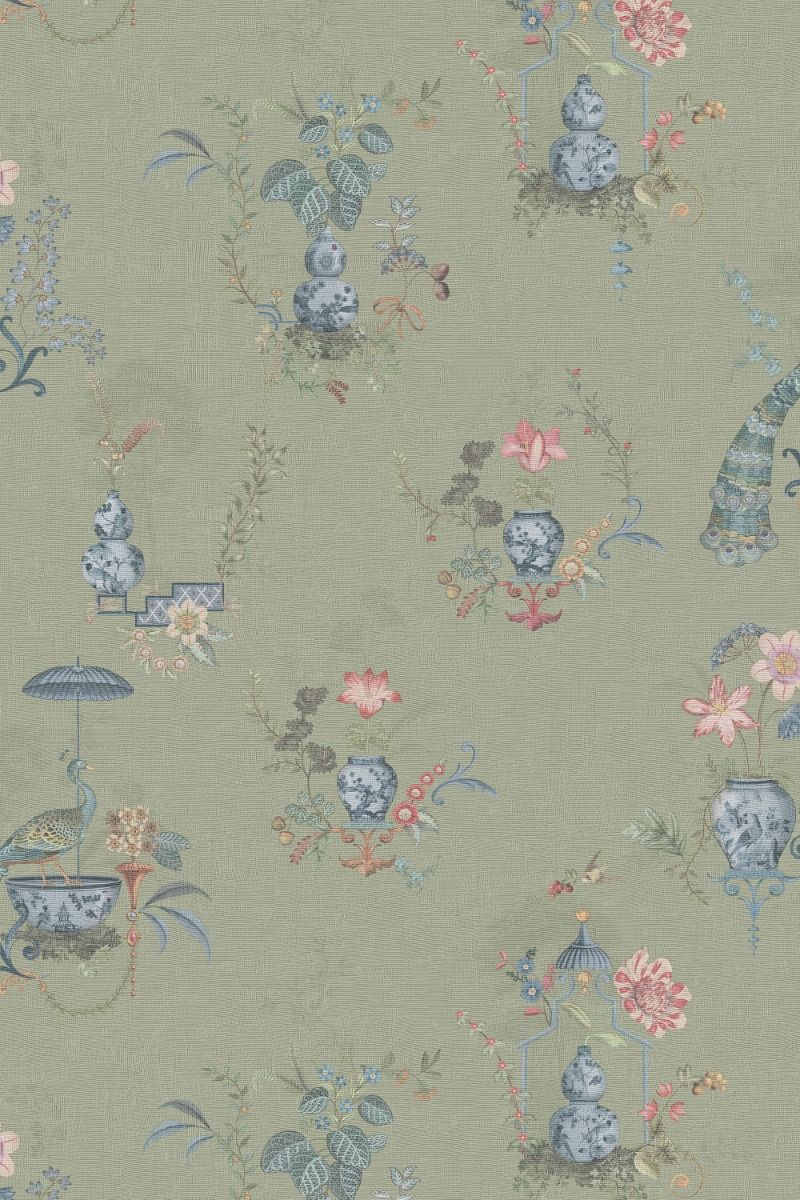 Pip Studio Eijffinger Chinese Porcelain behang groen 333142