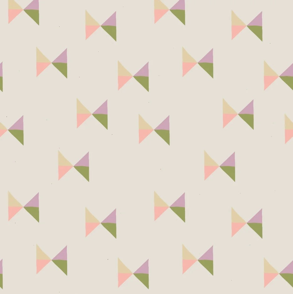 Meet me at the Wall behang voor de kinderkamer Bowie Tie strikjes behang pastel kleuren