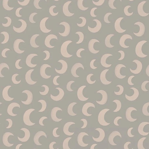 Meet me at the Wall Moon Cloud wolkjes grijs manen behang voor de babykamer of neutrale kinderkamer.