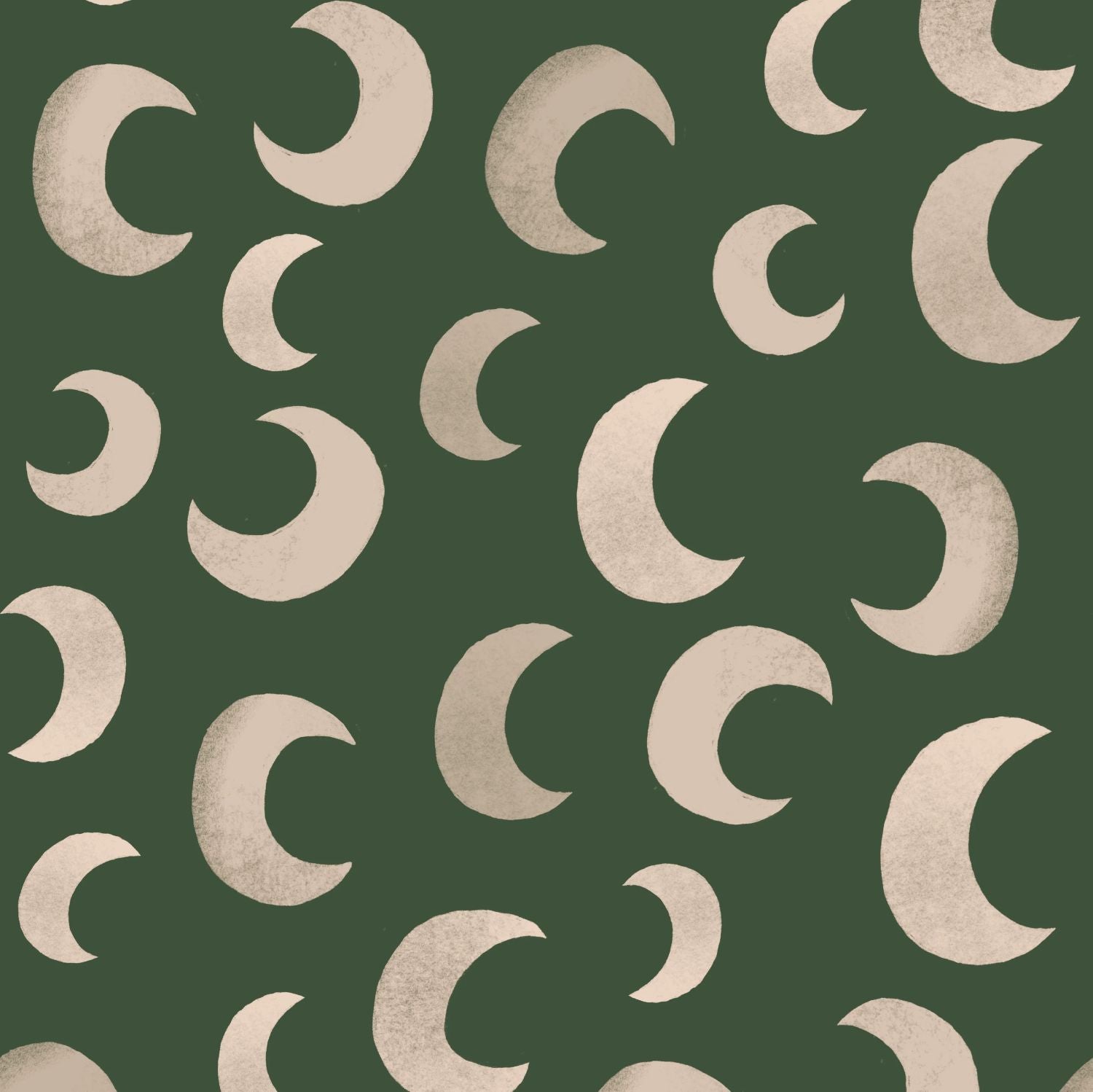 Meet me at the Wall moon behang fern groen