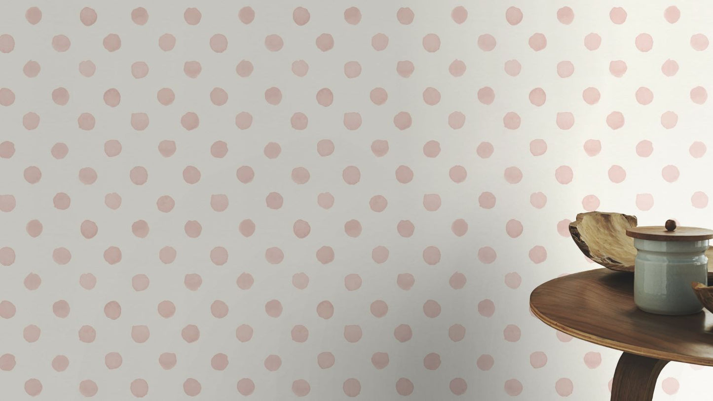 Rasch kinderkamer behang stippen roze 252019
