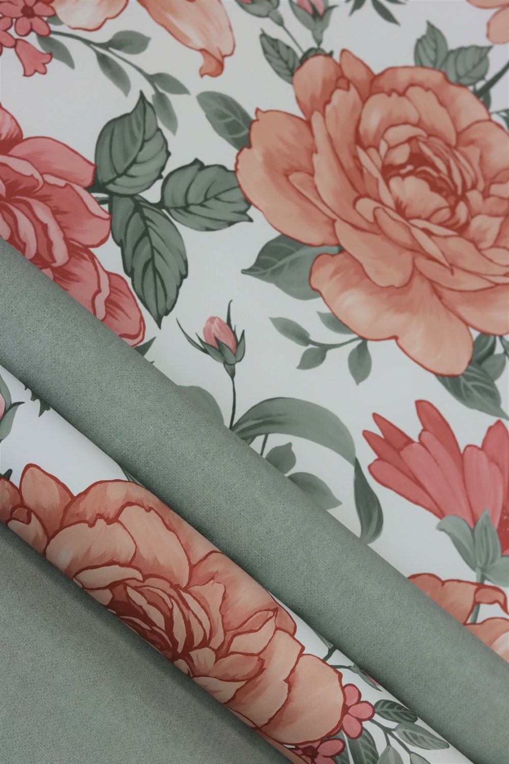 Rasch behang kinderkamer groen uni 252835