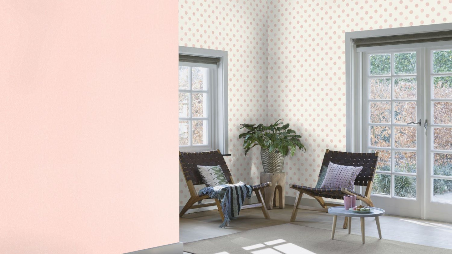 Rasch kinderkamer behang uni roze 252873