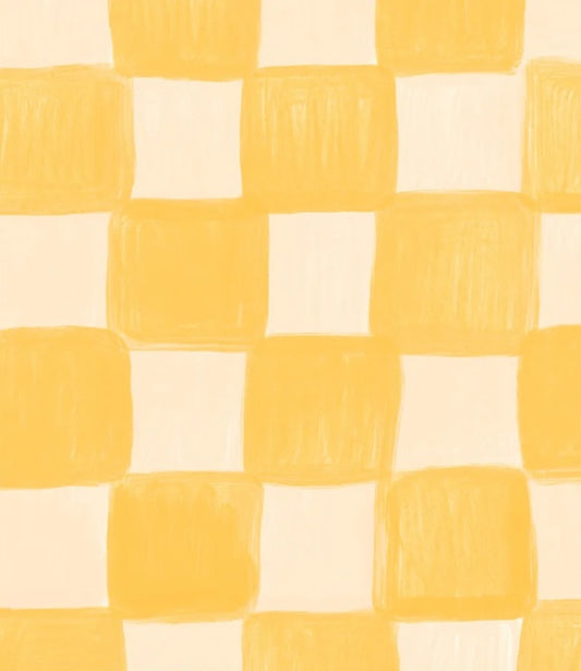 Season Paper geblokt behang voor de kinderkamer geel