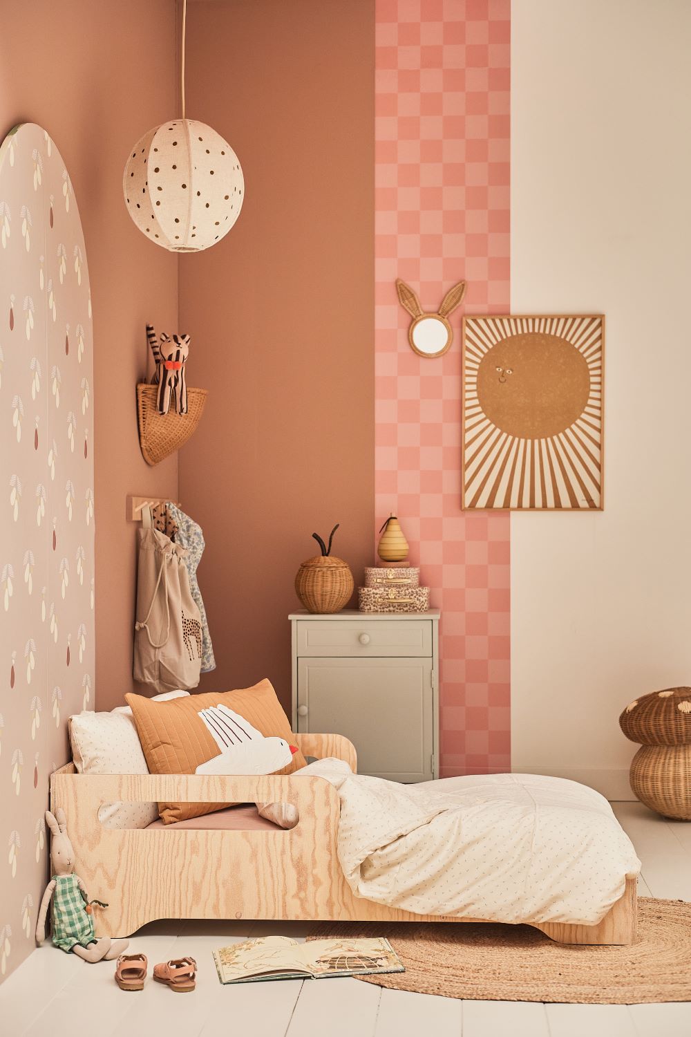 Studio Pieni blokken behang roze kinderkamer