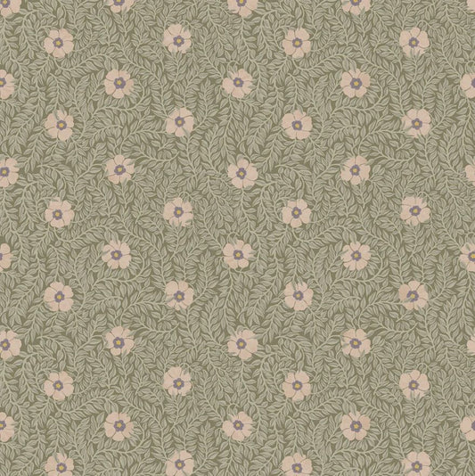 Summer Gray bloemen behang voor de kinderkamer  zacht lila  Kicki soft lilac