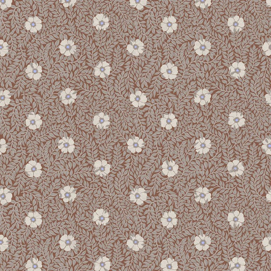 Summer Gray bloemen behang voor de kinderkamer meisjeskamer babykamer terra terracotta  Kicki