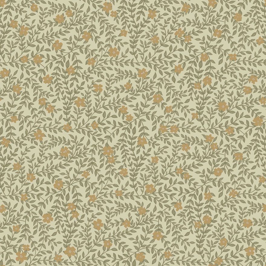 Lief Summer Gray bloemenbehang kinderkamer babykamer summer oker geel
