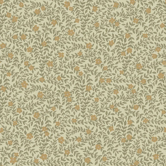 Lief Summer Gray bloemenbehang kinderkamer babykamer summer oker geel