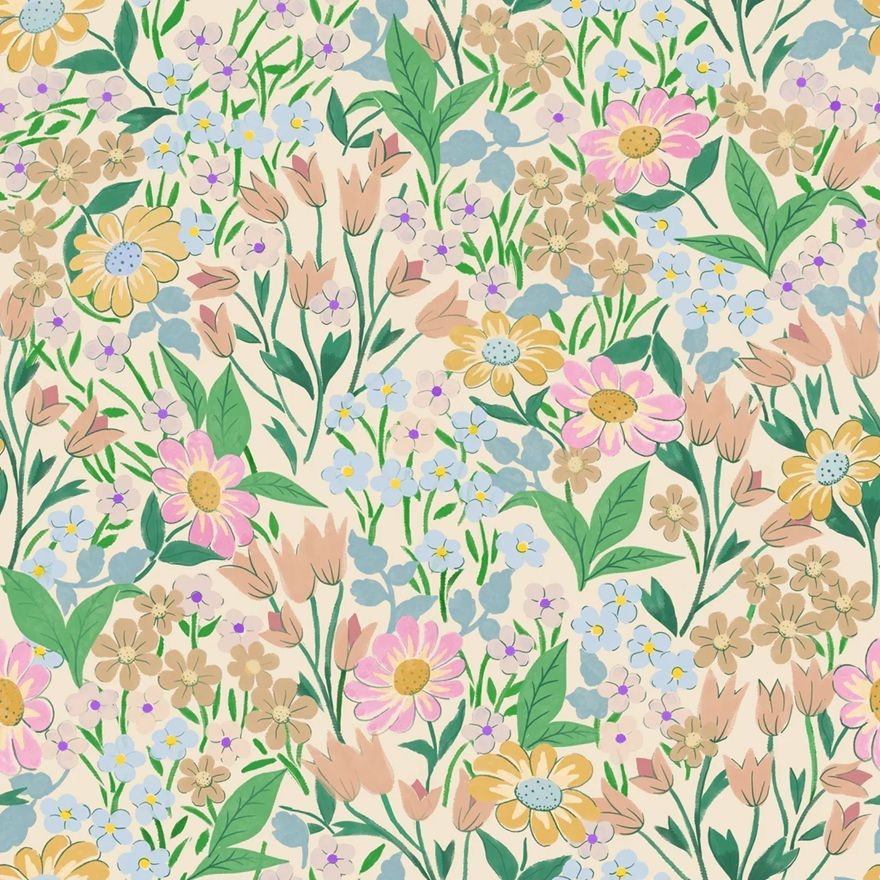 Summer Gray Lola Fern bloemenbehang voor meisjeskamer groen