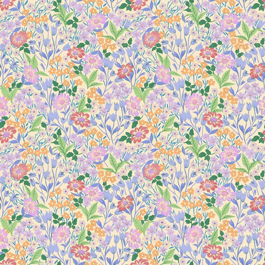Summer Gray Lola petit bloemenbehang voor meisjeskamer lilac lila paars