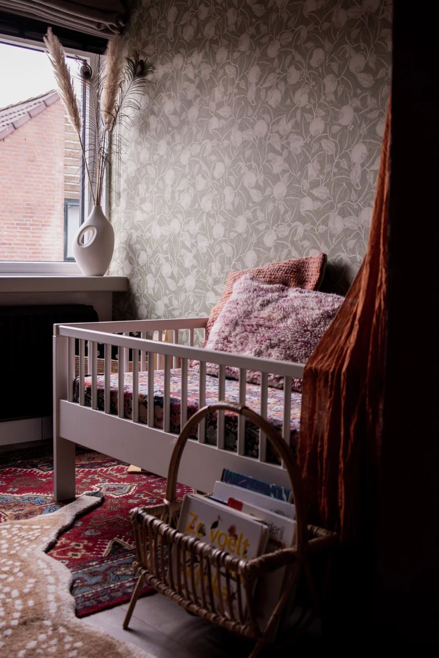 Summer Gray pomegranate granaatappel behang voor de kinderkamer en babykamer Apple Green lichtgroen