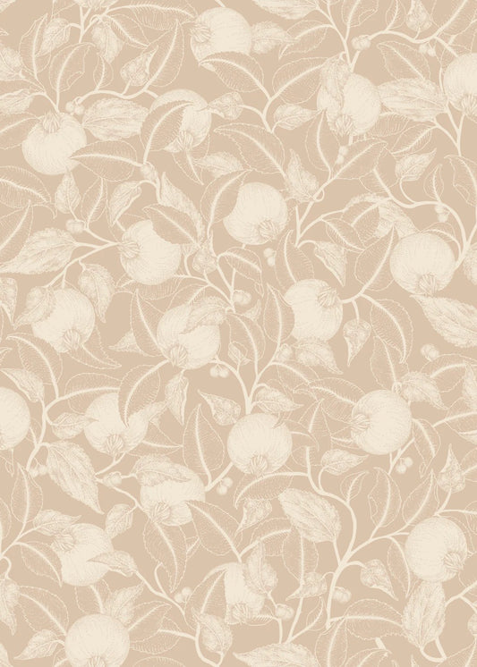Summer Gray pomegranate granaatappel behang voor de kinderkamer en babykamer Dusty peach lichtroze