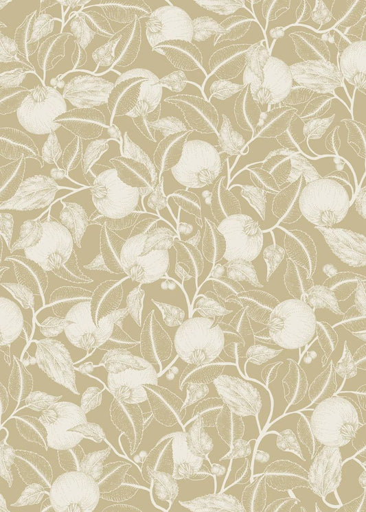 Summer Gray pomegranate granaatappel behang voor de kinderkamer en babykamer Gold Geel Goud