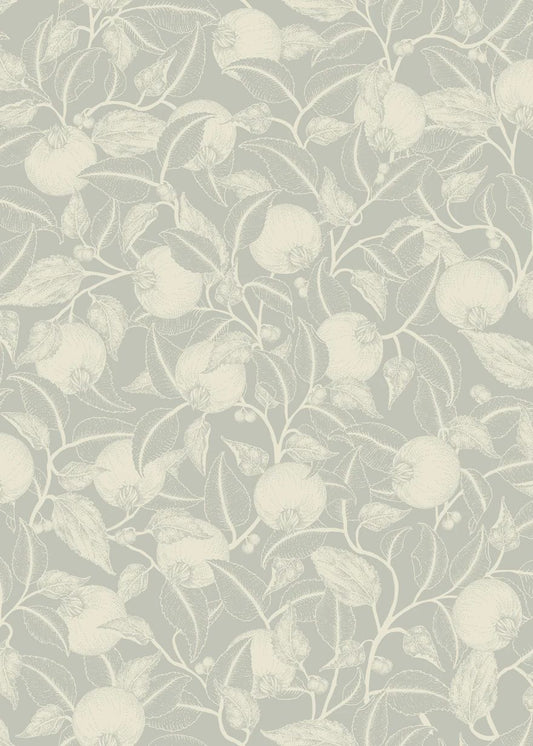 Summer Gray pomegranate granaatappel behang voor de kinderkamer en babykamer Grey lichtgrijs