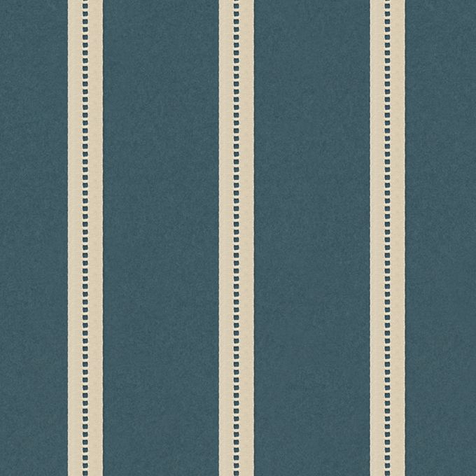 Studio Ditte Lintjes strepen behang voor de kinderkamer en babykamer denim blauw