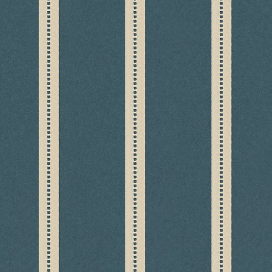 Studio Ditte Lintjes strepen behang voor de kinderkamer en babykamer denim blauw