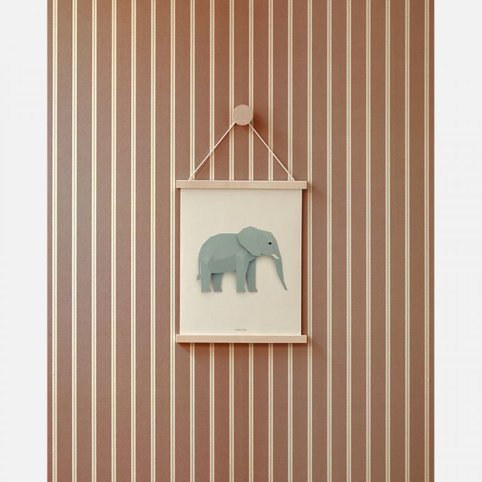 Studio Ditte Lintjes strepen behang voor de kinderkamer en babykamer karamel