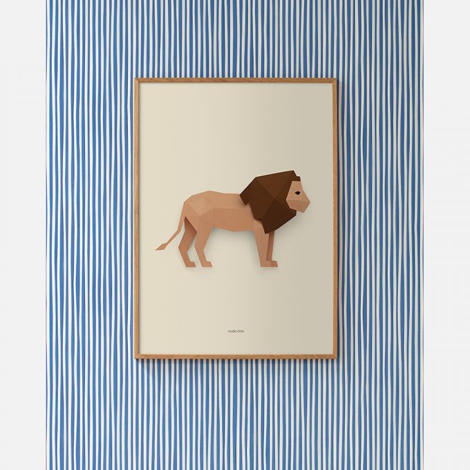 Strepen behang Studio Ditte kobalt blauw jongenskamer