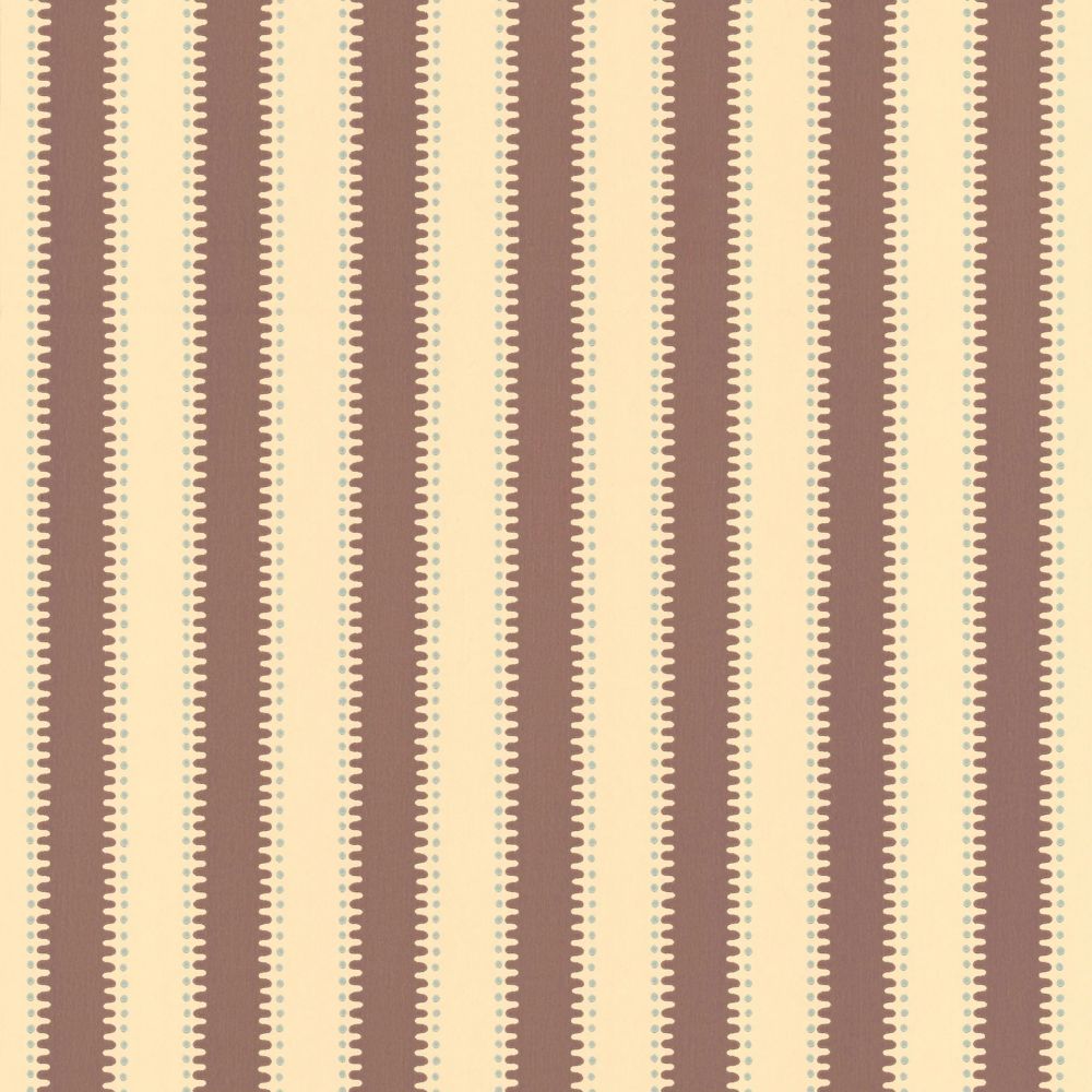 Langelid von Bromssen jagged stripe strepen behang voor de kinderkamer 
marron bruin