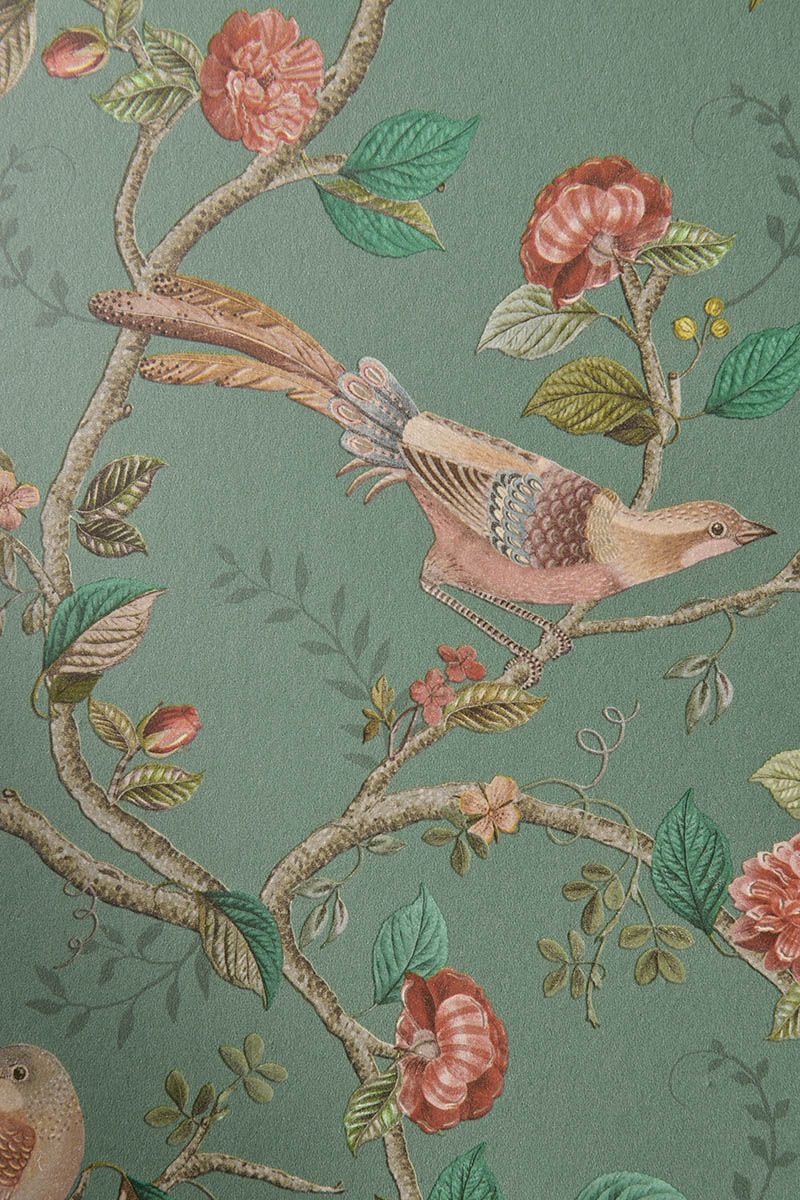 Pip Studio Eijffinger behang voor de kinderkamer Good Nightingale groen 333123