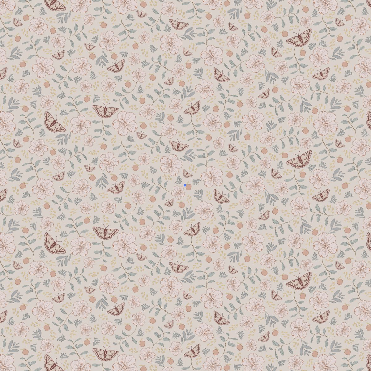 Little Amour behang voor de meisjeskamer bloemen beige