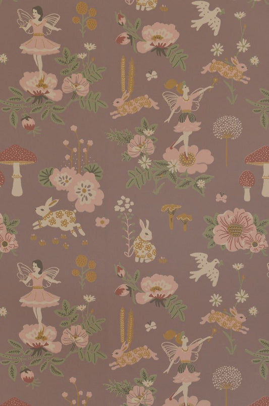 Majvillan kinderkamerbehang meisjeskamer old garden plum