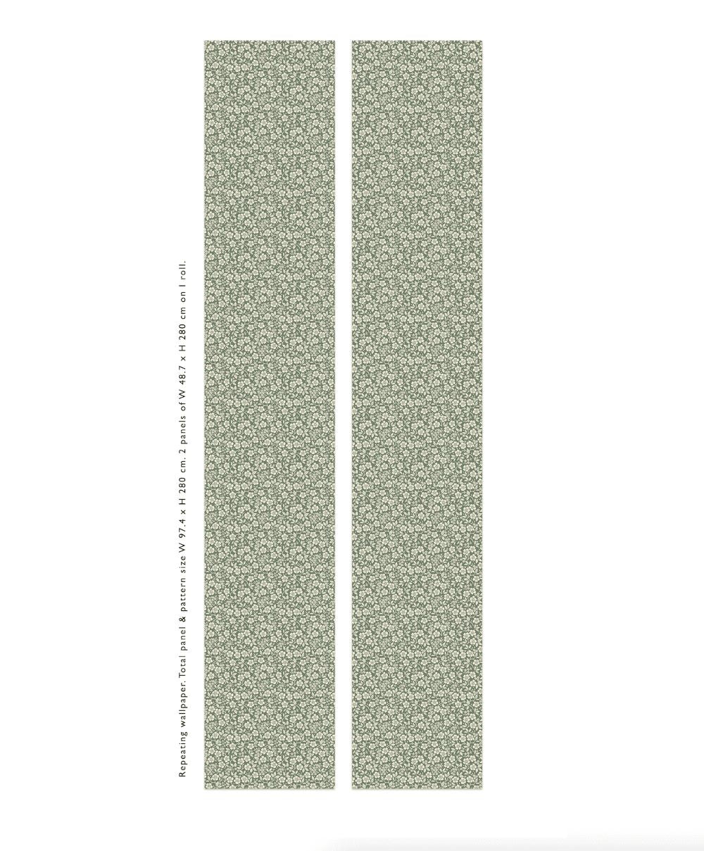 Creative Lab Amsterdam Flower Shower bloemen behang babykamer meisjeskamer groen