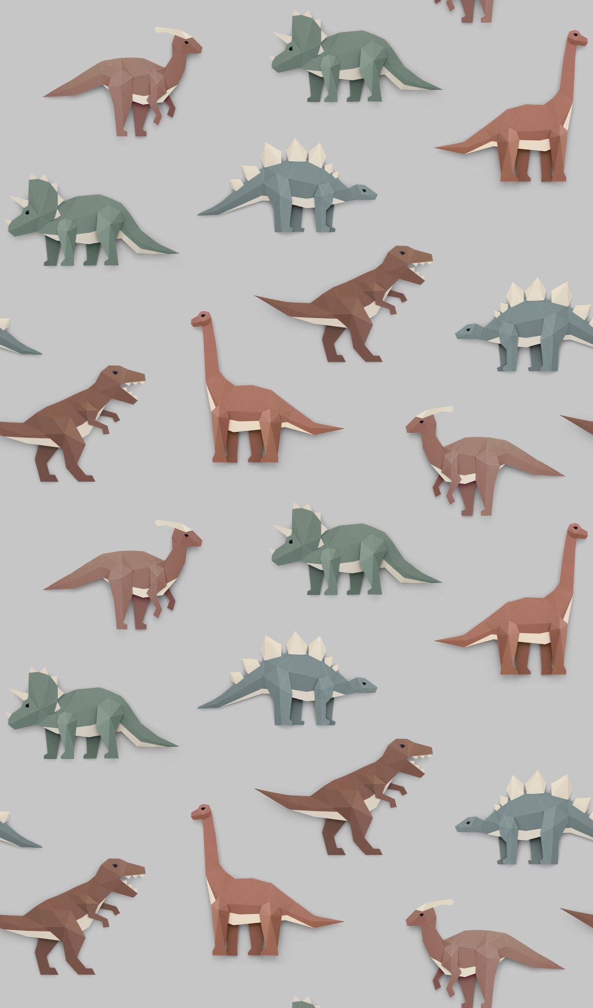 Studio Ditte Dino behang jongenskamer lichtgrijs