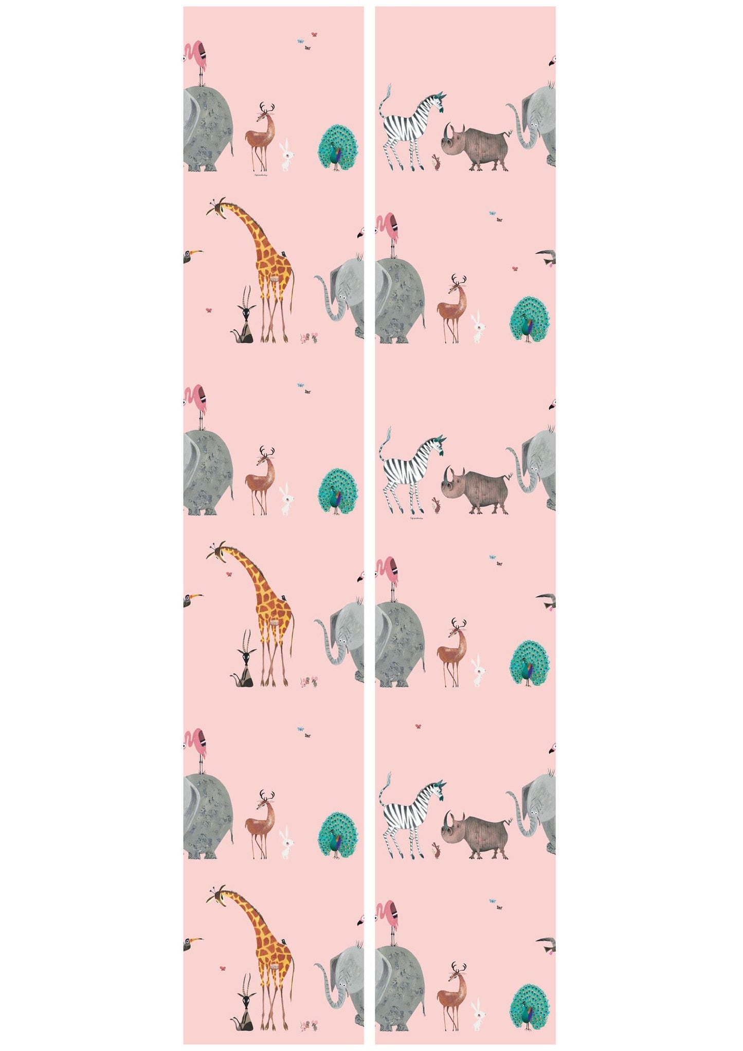 KEK Amsterdam Fiep Westendorp behang dierenmix roze